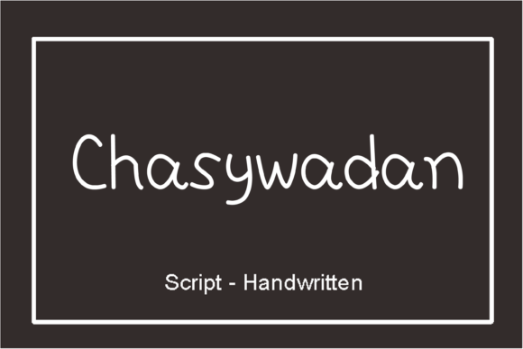 Chasywadan: A Handwritten Font for Modern Editorial Design