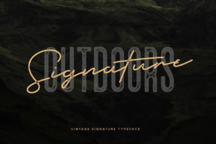 Outdoors Signature: A Vintage Script Font for Thoughtful Editorial Design